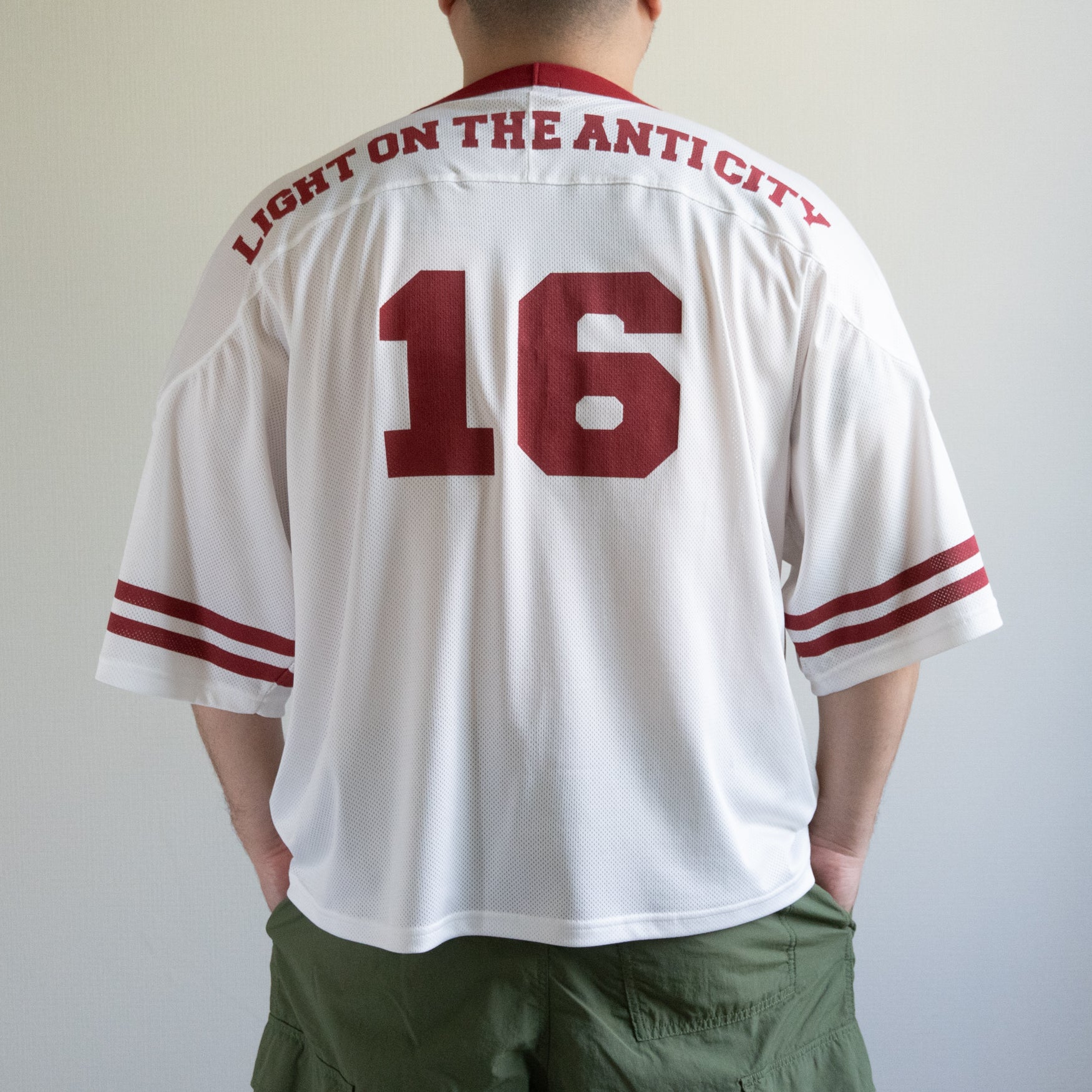 トップス Extra Big Mesh Football T-Shirt MESH FOOTBALL BIG TEE -WHITE- – TENG STORE OSAKA