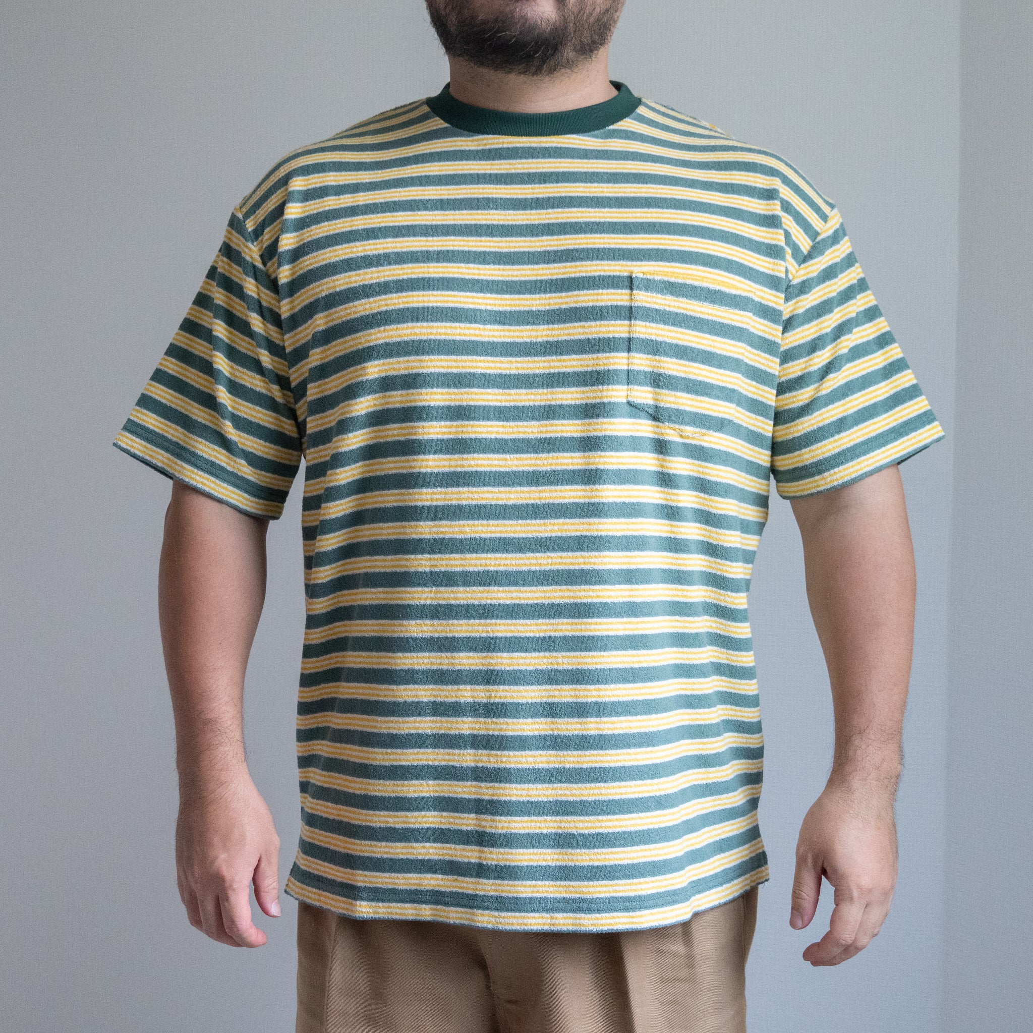 HEAVY PILE BORDER TEE - YELLOW -