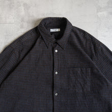 Load image into Gallery viewer, FUJITO B/S WORK SHIRT　ブラウンチェック　大きめサイズ　ビッグサイズ　シャツ　大きいサイズメンズ　テングストア大阪
