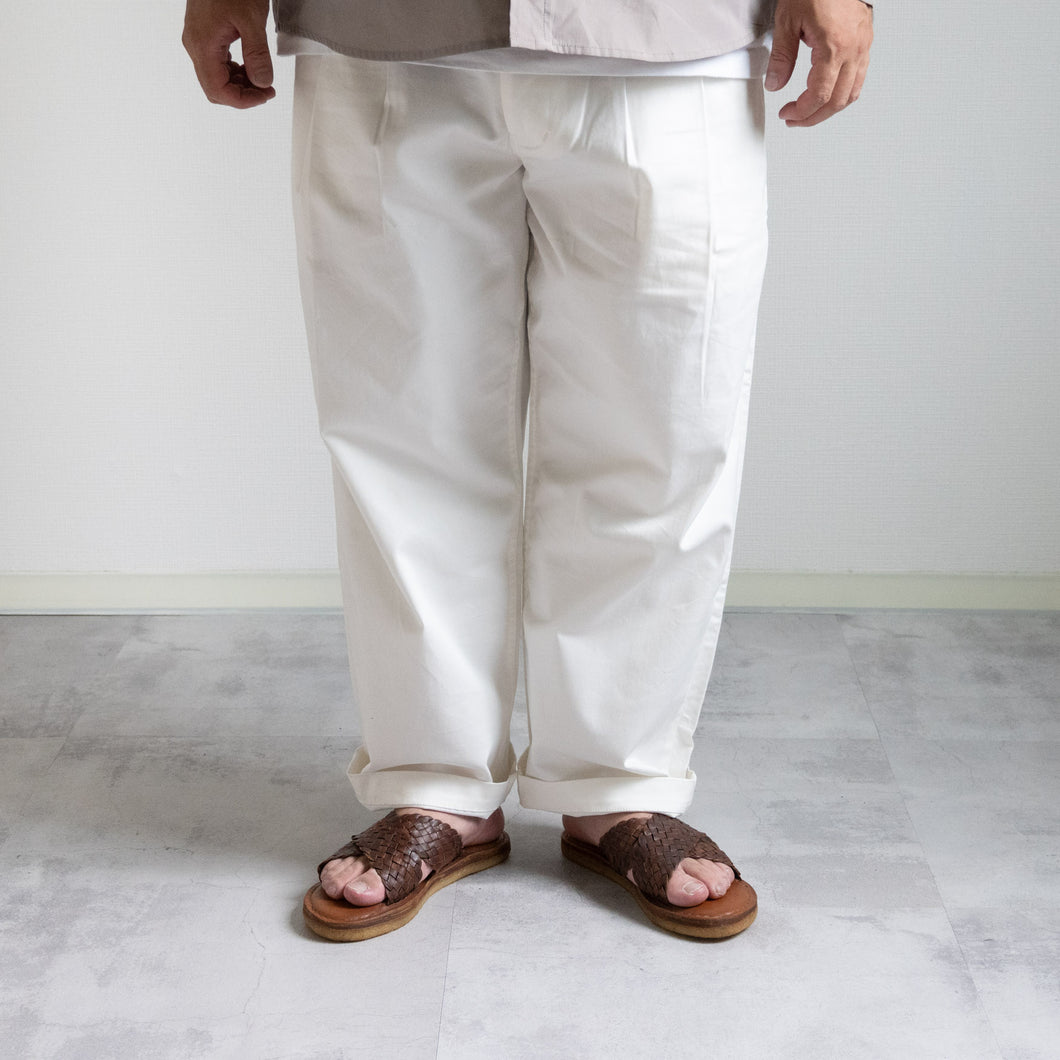 DOUBLE TACK CHINO -WHITE-