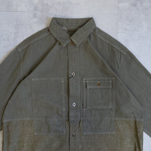 画像をギャラリービューアに読み込む, NIGEL CABOURN　UTILITY SHIRT TYPE2 　10oz DENIM　グリーン　シャツ　大きいサイズ　メンズ　テングストア大阪
