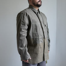 Load image into Gallery viewer, NIGEL CABOURN　UTILITY SHIRT TYPE2 　10oz DENIM　グリーン　シャツ　大きいサイズ　メンズ　テングストア大阪
