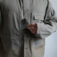 画像をギャラリービューアに読み込む, NIGEL CABOURN　UTILITY SHIRT TYPE2 　10oz DENIM　グリーン　シャツ　大きいサイズ　メンズ　テングストア大阪
