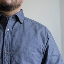 画像をギャラリービューアに読み込む, NIGEL CABOURN　BRITISH OFFICERS SHIRT　ネイビー　シャツ　大きいサイズ　メンズ　テングストア大阪
