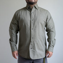 画像をギャラリービューアに読み込む, NIGEL CABOURN　BRITISH OFFICERS SHIRT　ダークグリーン　シャツ　大きいサイズ　メンズ　テングストア大阪
