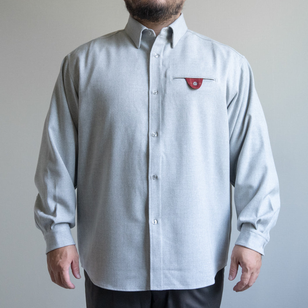 A/E FLAP POCKET SHIRTS - ASH -