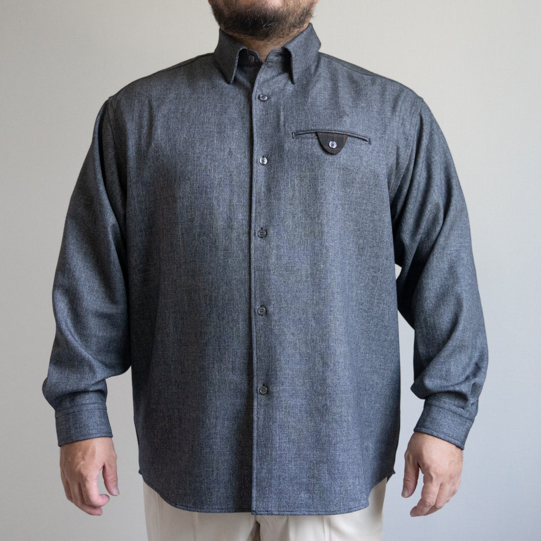 A/E Flap Pocket Shirts -Charcoal-