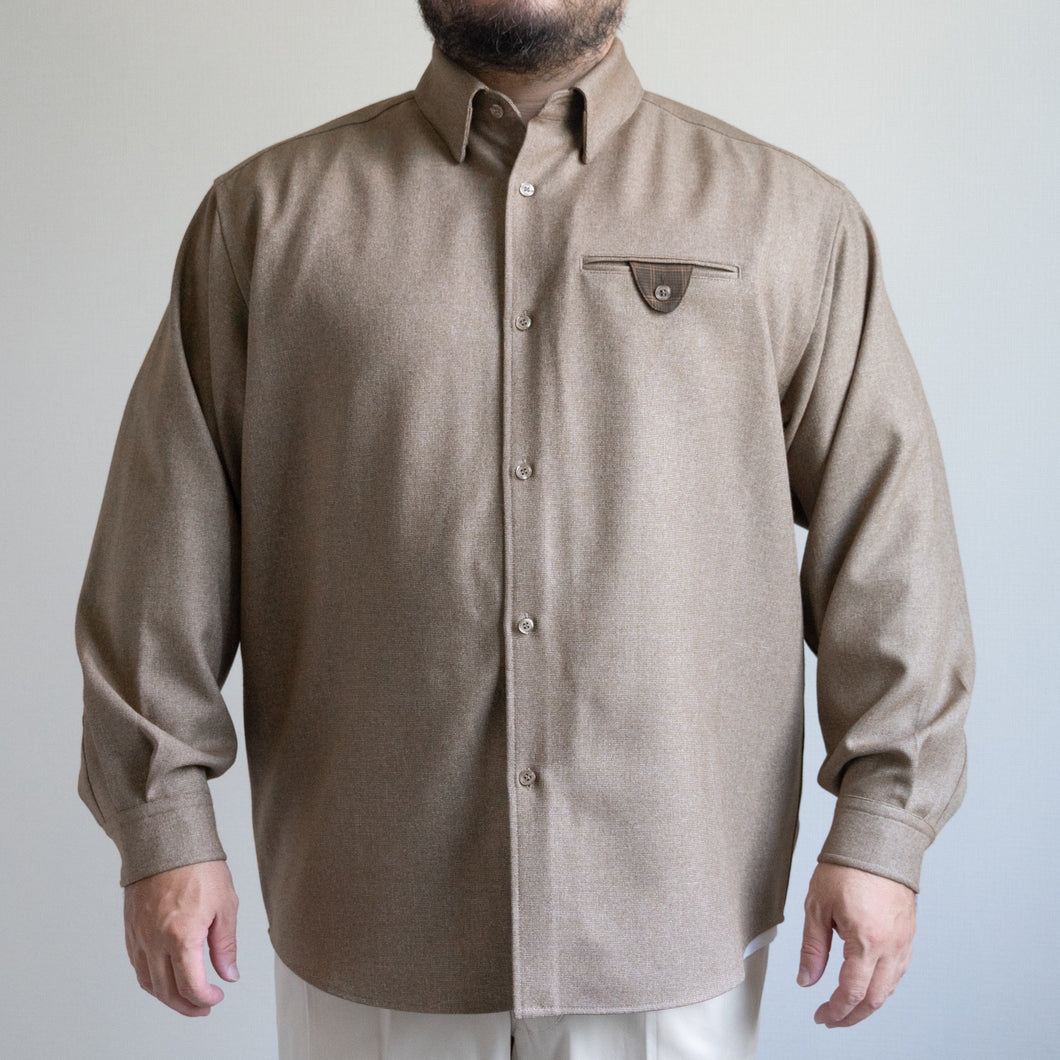 A/E FLAP POCKET SHIRTS - BROWN -