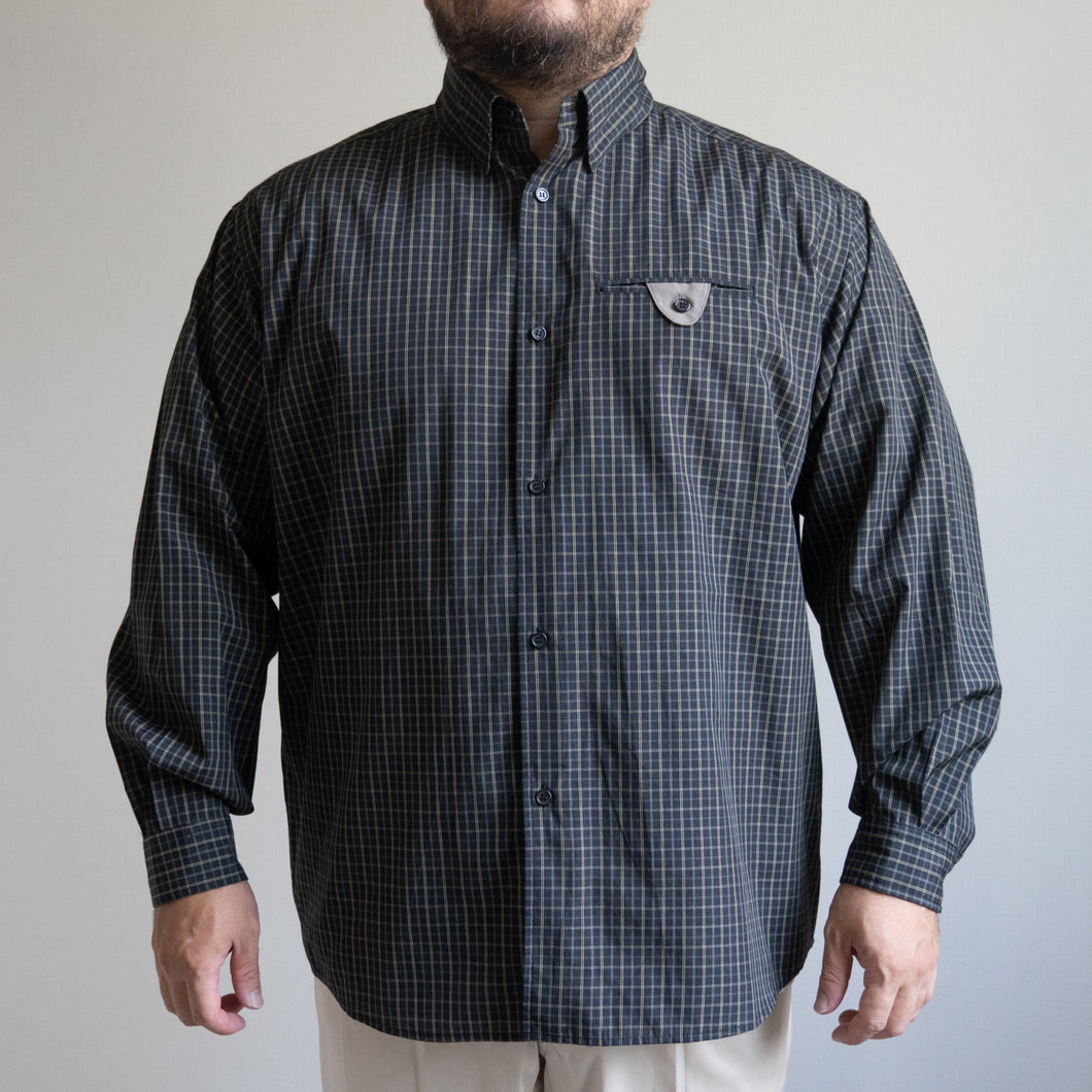 A/E Flap Pocket Shirts --CHECK BLACK-