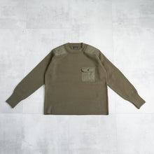 Load image into Gallery viewer, Non Down Military Crew Knit -D.OLIVE-
