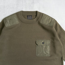 Load image into Gallery viewer, Non Down Military Crew Knit -D.OLIVE-
