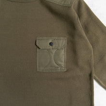 Load image into Gallery viewer, Non Down Military Crew Knit -D.OLIVE-
