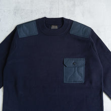 画像をギャラリービューアに読み込む, NON DOWN MILITARY CREW KNIT - D.NAVY -
