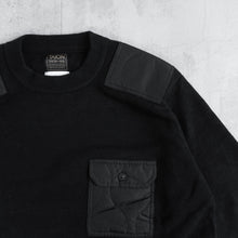 画像をギャラリービューアに読み込む, NON DOWN MILITARY CREW KNIT - BLACK -
