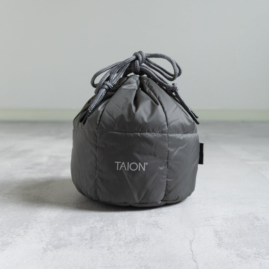 Drawstring Down Bag -D.Charcoal-