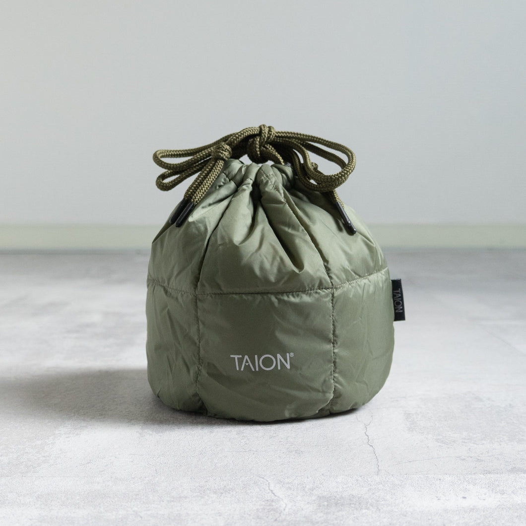 Drawstring Down Bag -Olive-