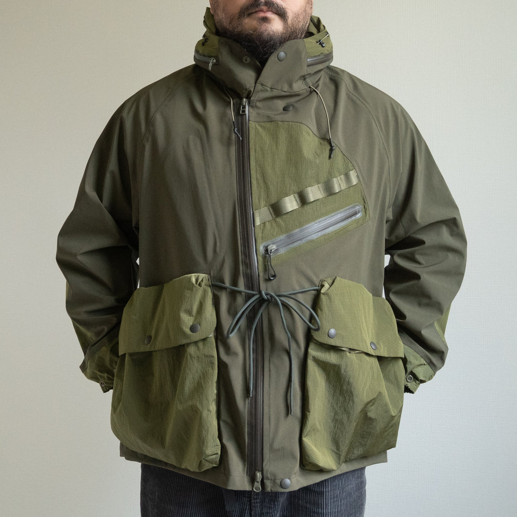 ALL WEATHER DOUBLE ACTION 2WAY COLLAR JACKET -OLIVE-