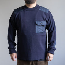 画像をギャラリービューアに読み込む, NON DOWN MILITARY CREW KNIT - D.NAVY -
