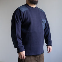 画像をギャラリービューアに読み込む, NON DOWN MILITARY CREW KNIT - D.NAVY -
