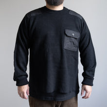 画像をギャラリービューアに読み込む, NON DOWN MILITARY CREW KNIT - BLACK -
