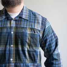 画像をギャラリービューアに読み込む, HORIZONTAL PANEL CAMP SHIRTS -BLUE CHECK -
