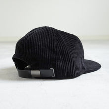 Load image into Gallery viewer, CORDUROY 5PANEL CAP - BLACK -
