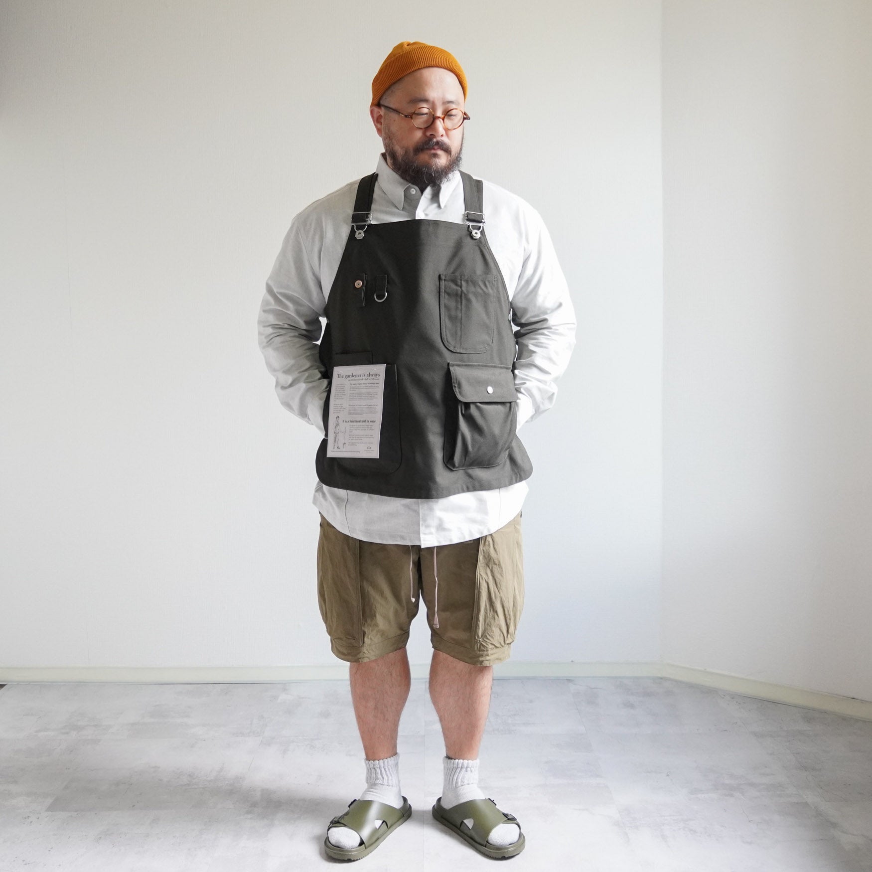 GARAGE GREEN WORKS APRON1 -Khaki-- – TENG STORE OSAKA