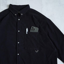 Load image into Gallery viewer, Side Pocket Corduroy Shirt -Black-
