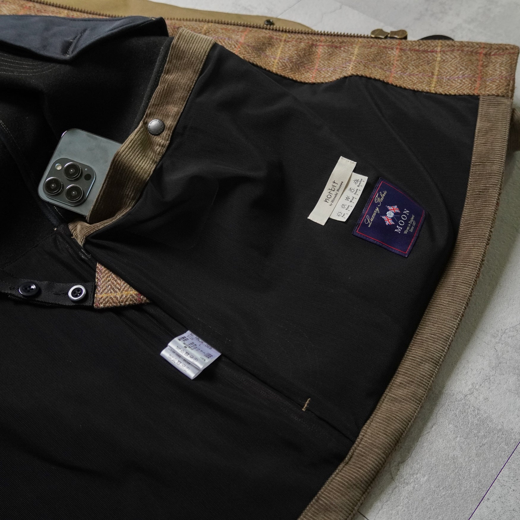 MOON TWEED 3 LAYERED JACKET - BROWN - – TENG STORE OSAKA