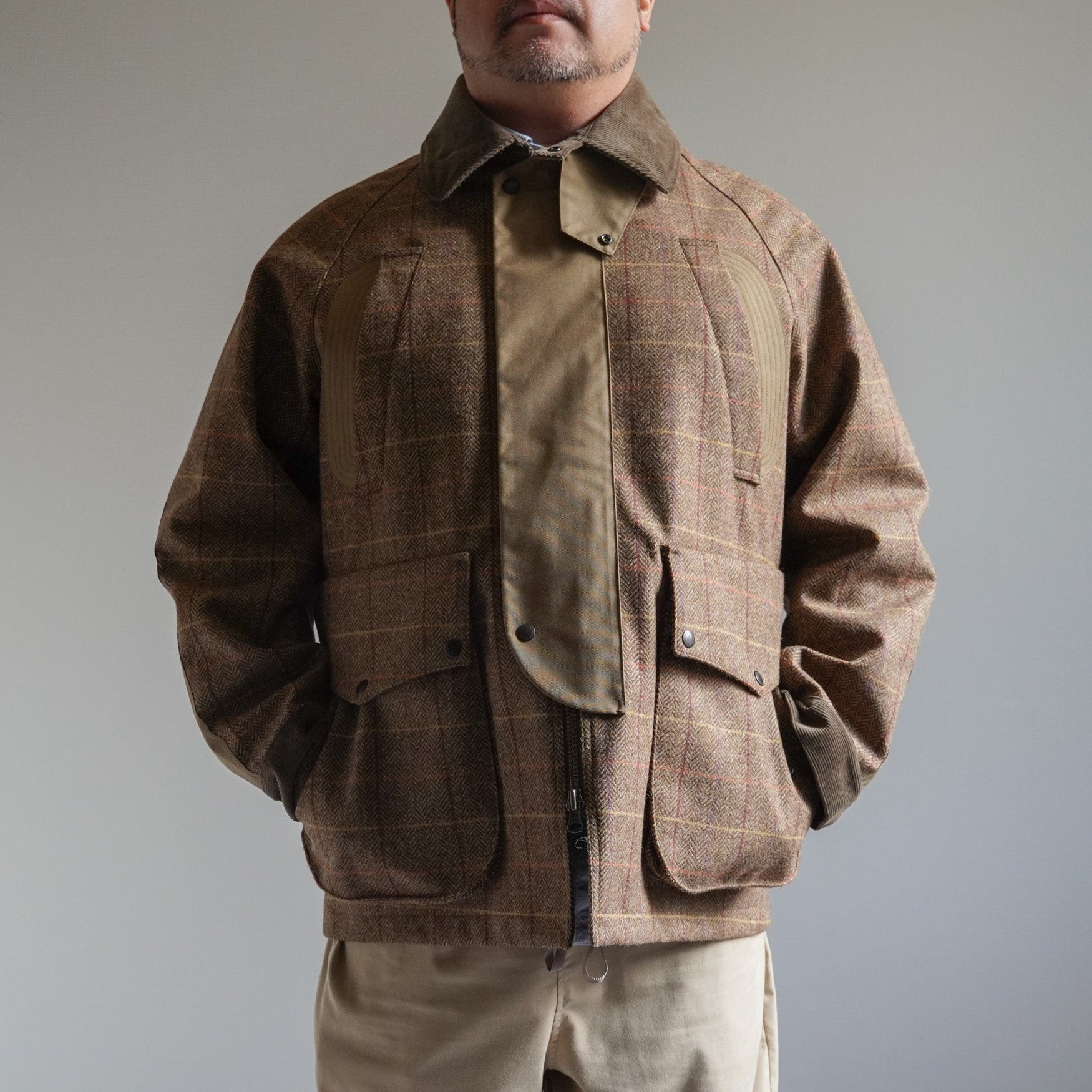 MOON TWEED 3 LAYERED JACKET - BROWN - – TENG STORE OSAKA