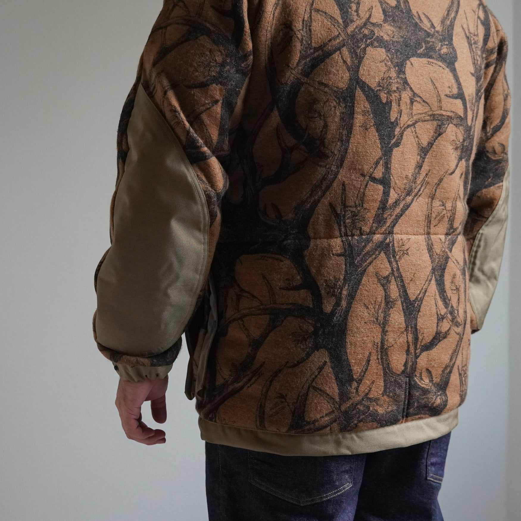 HORN TREE PRINT WOOL BOA JACKET - BROWN - – TENG STORE OSAKA