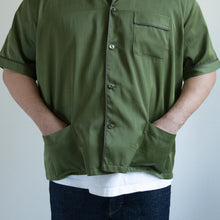 Load image into Gallery viewer, PAJAMA SHIRT  - OLIVE GREEN -
