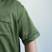 Load image into Gallery viewer, PAJAMA SHIRT  - OLIVE GREEN -
