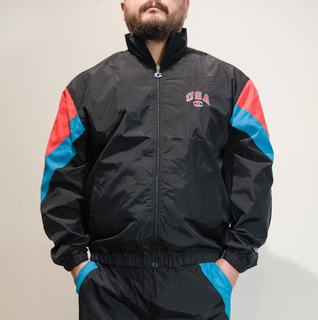 CHAMPION  - ZIP JACKET - BLACK -