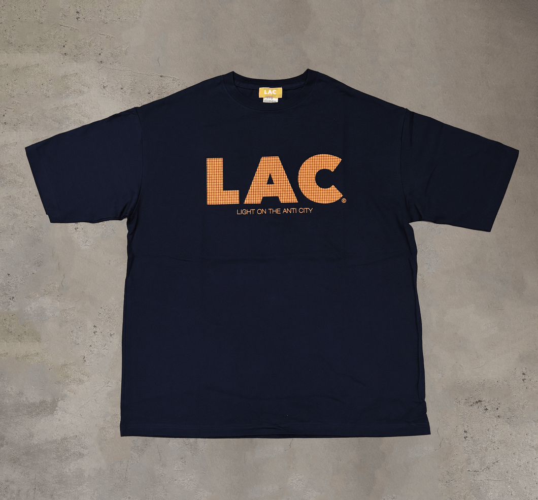 TILE LOGO TEE - NAVY/ORANGE
