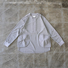 Load image into Gallery viewer, Waffle Henry Neck L/S Pocket Tee --GRAY-
