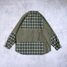 Load image into Gallery viewer, Patchwork Raglan Shirts - Olive-
