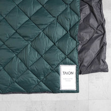 Load image into Gallery viewer, REVERSIBLE DOWN STOLE -DARK GREEN x Charcoal-

