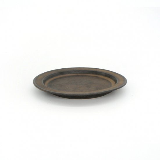 ANCIENT POTTERY PLATE - BRASS-